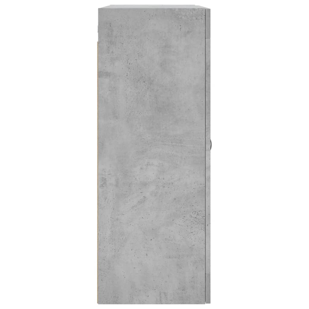 Wall-mounted cabinets, 2 pcs., concrete, wood