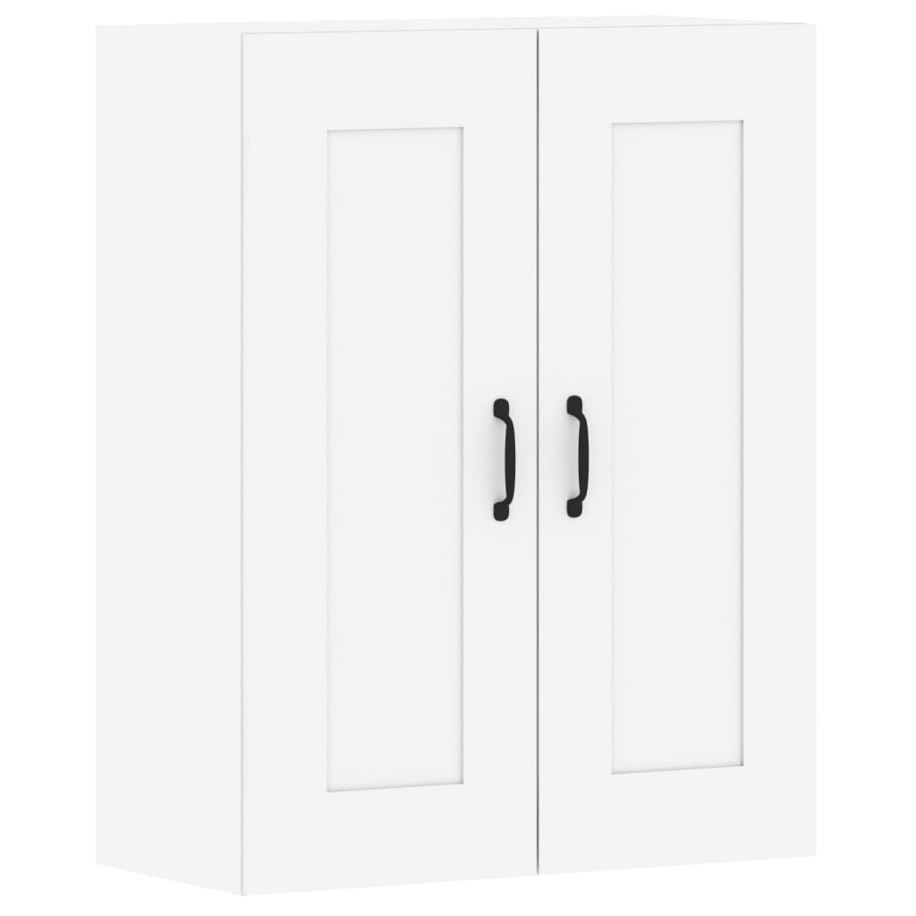 Wall-mounted cabinets, 2 pcs., white, wood