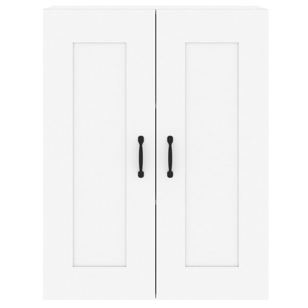 Wall-mounted cabinets, 2 pcs., white, wood
