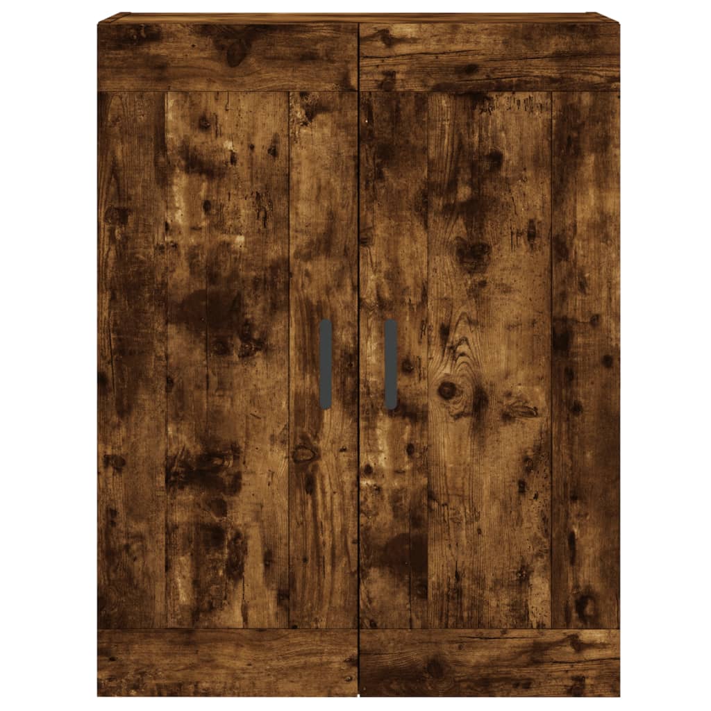Wall-mounted cabinets, 2 pcs., smoked, wood