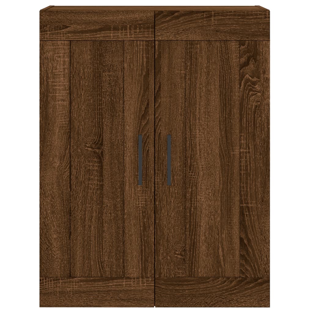 Wall-mounted cabinets, 2 pcs, brown, wood