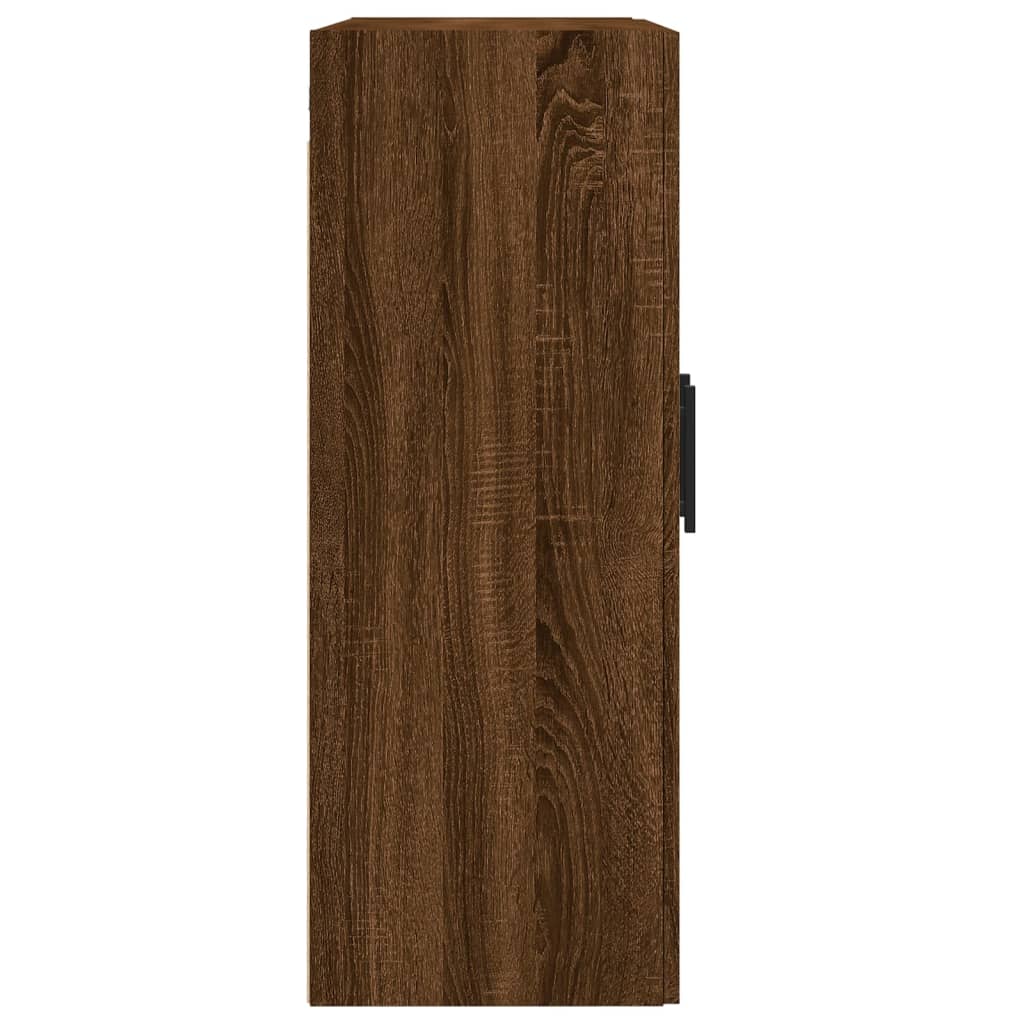 Wall-mounted cabinets, 2 pcs, brown, wood