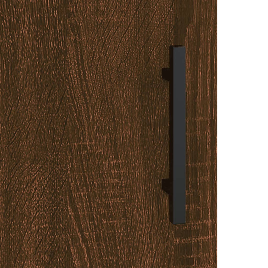 Wall-mounted cabinets, 2 pcs, brown, wood
