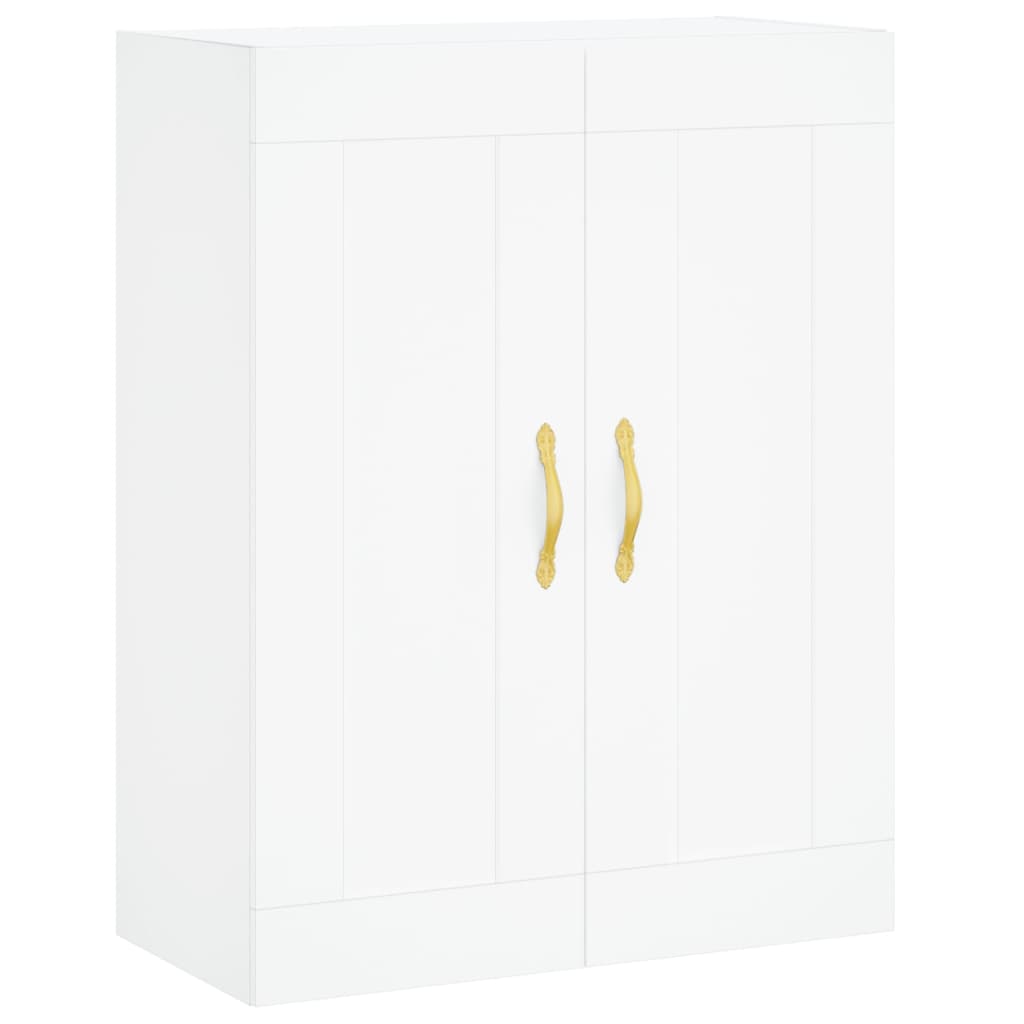 Wall-mounted cabinets, 2 pcs., white, wood