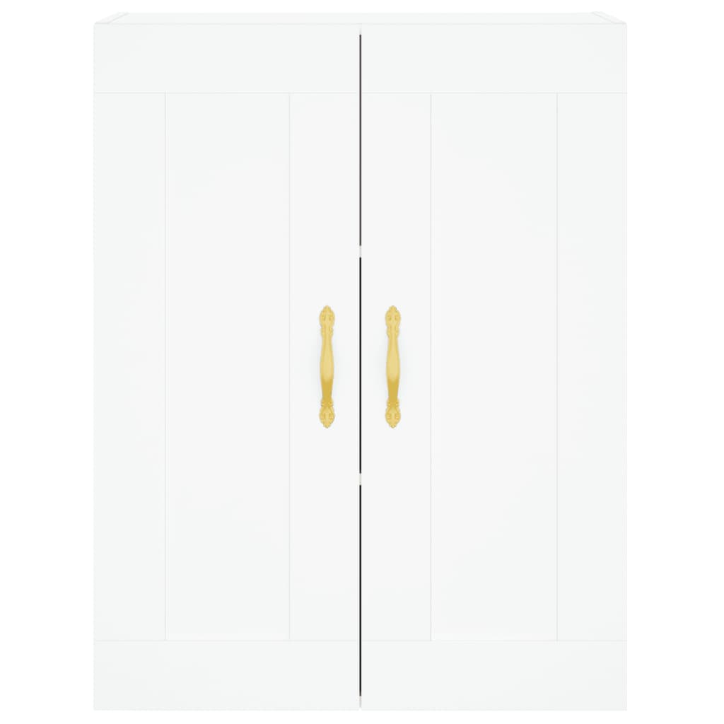 Wall-mounted cabinets, 2 pcs., white, wood