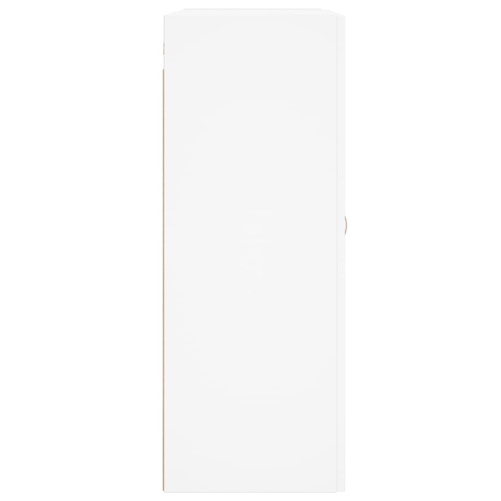 Wall-mounted cabinets, 2 pcs., white, wood