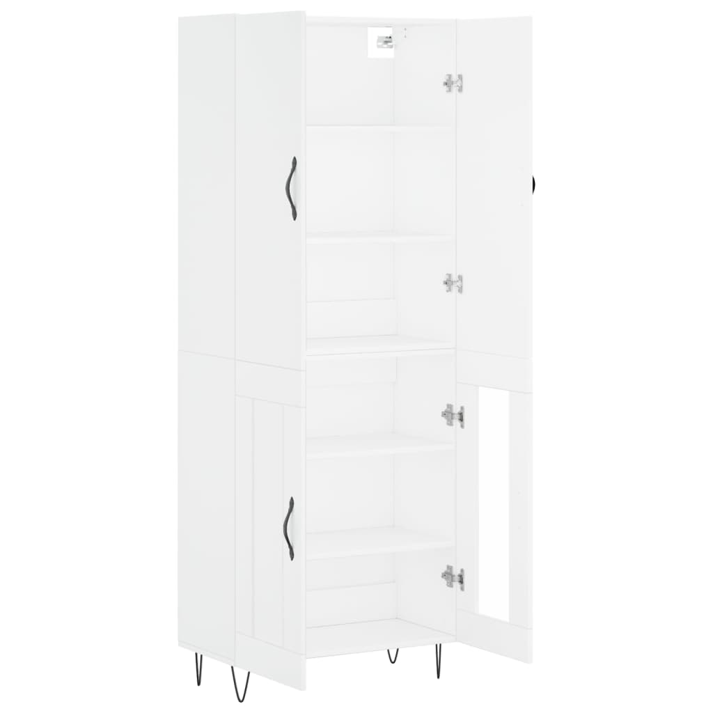 Kumode, balta, 69,5x34x180cm, apstrādāta koksne