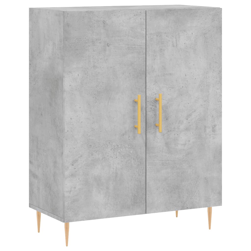 Kumode, betona pelēka krāsa, 69,5x34x180cm, apstrādāta koksne