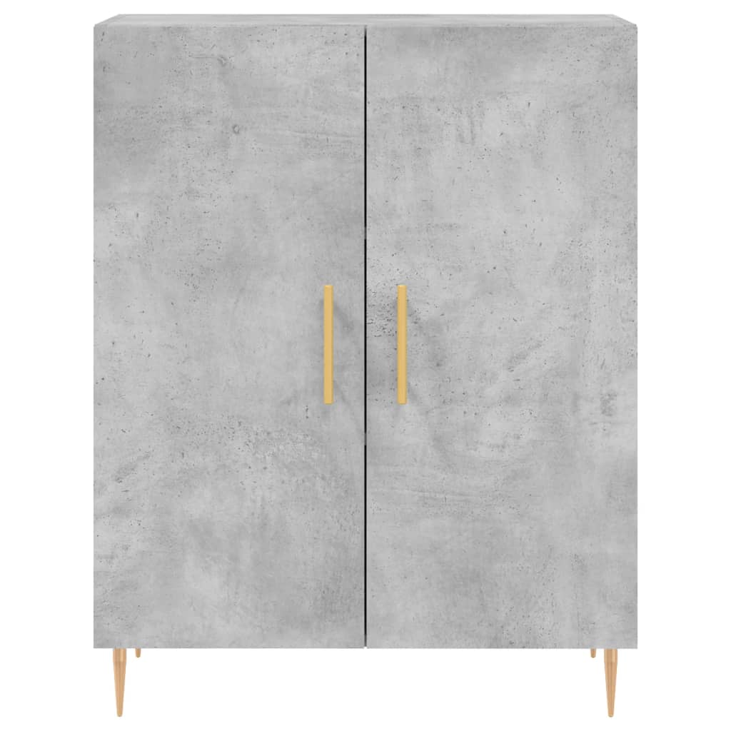 Kumode, betona pelēka krāsa, 69,5x34x180cm, apstrādāta koksne