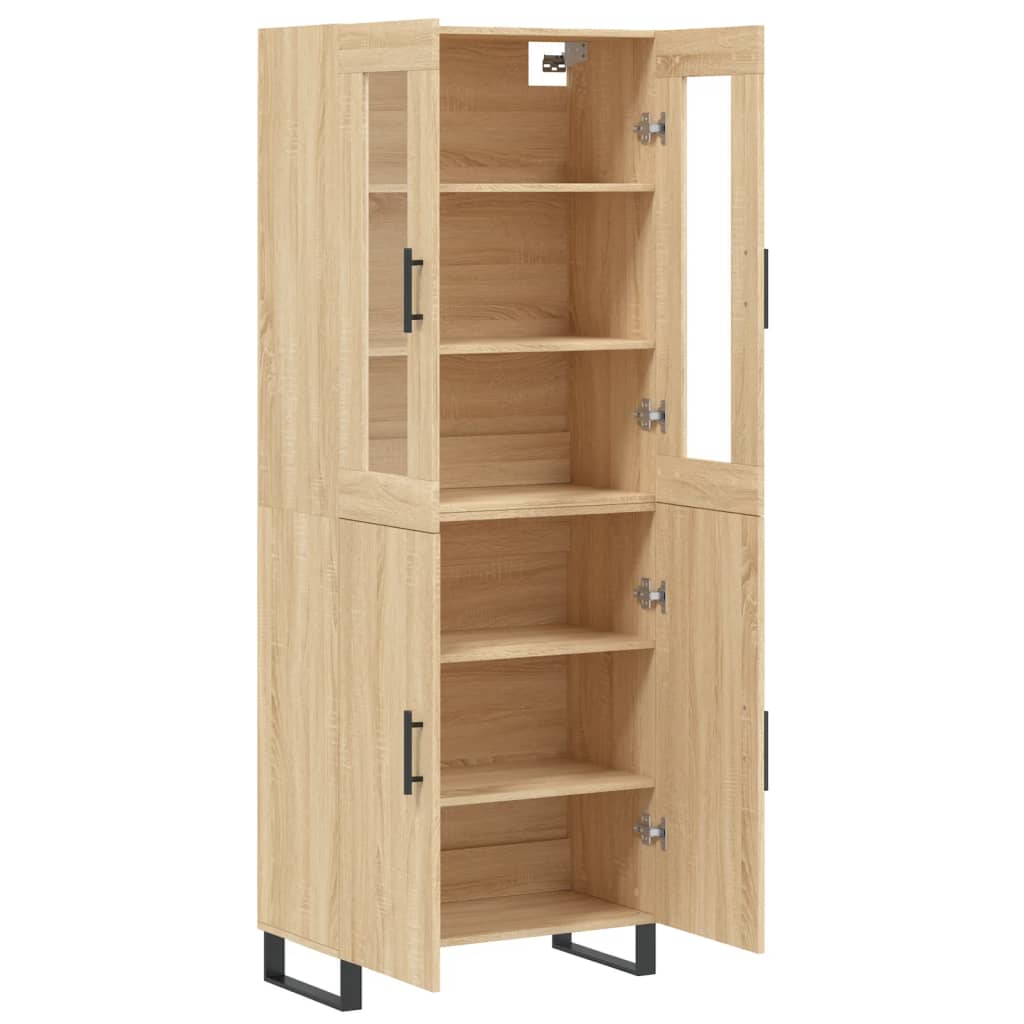 Kumode, ozola sonoma krāsā, 69,5x34x180cm, apstrādāta koksne