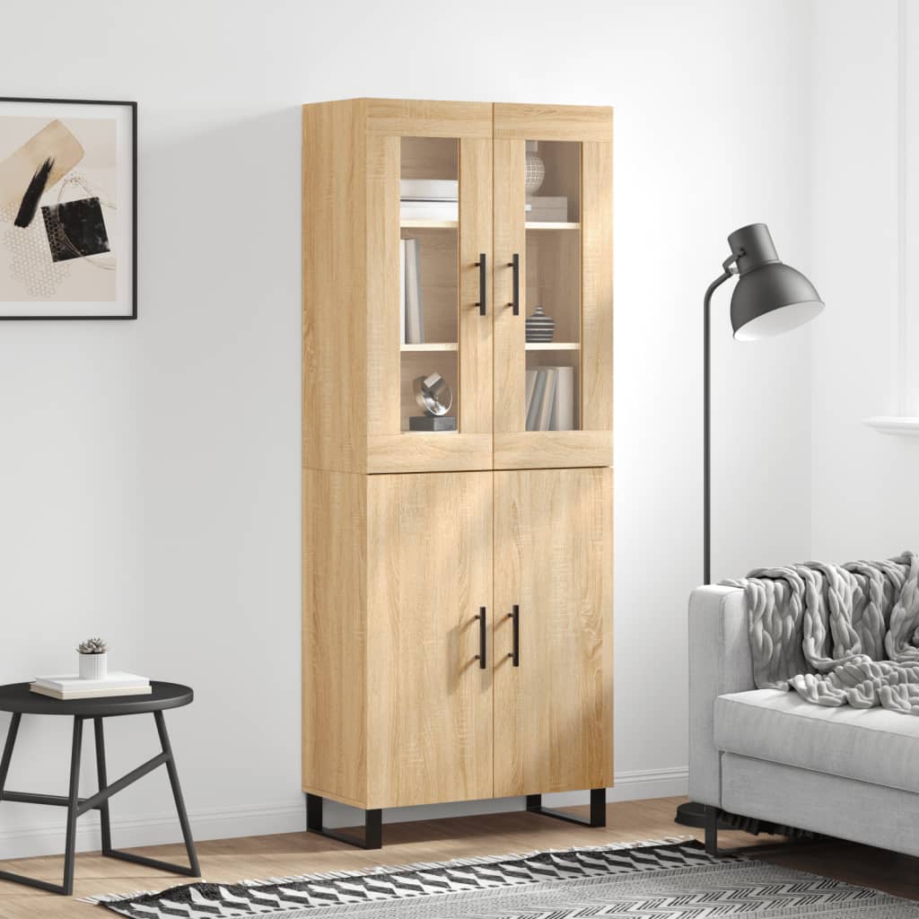 Kumode, ozola sonoma krāsā, 69,5x34x180cm, apstrādāta koksne