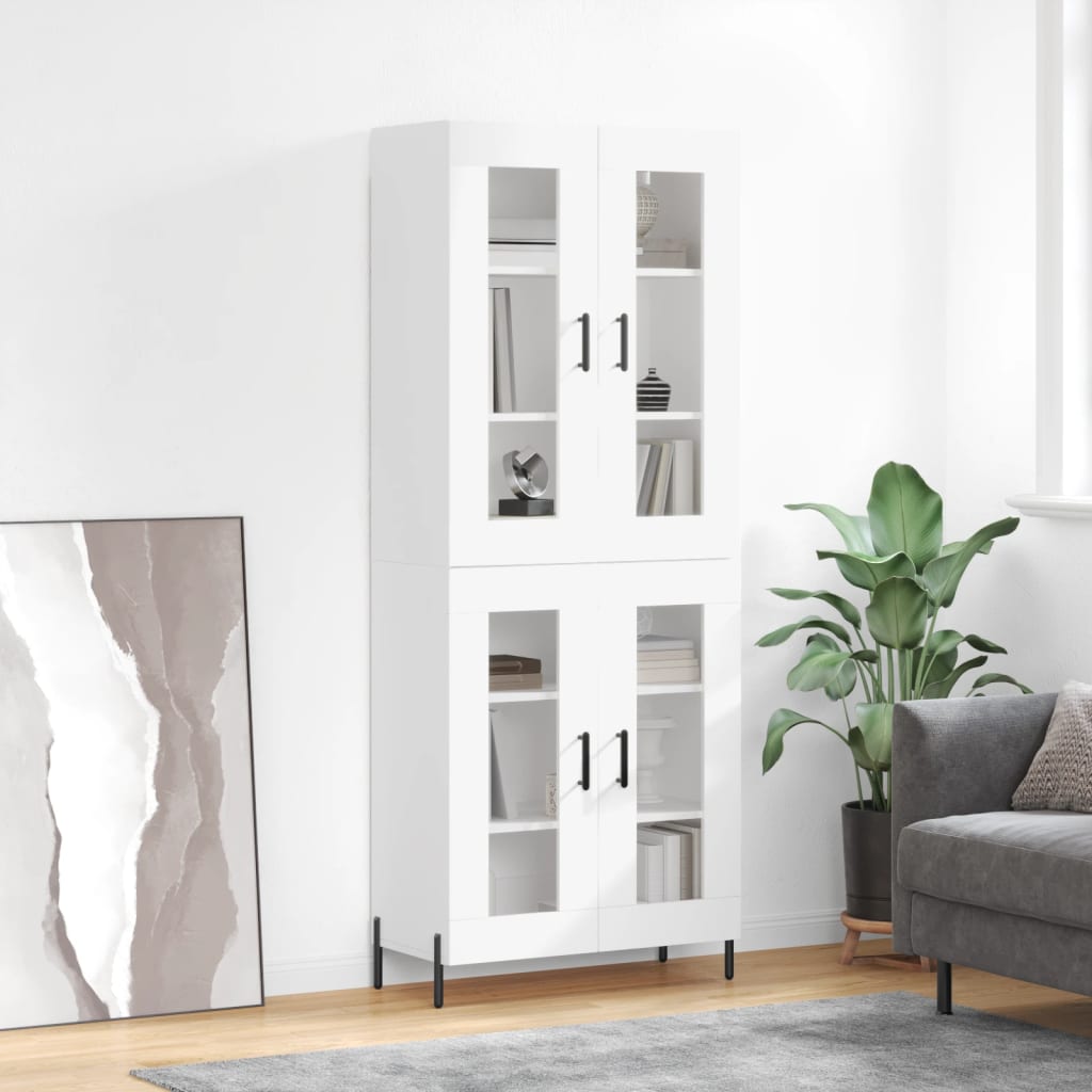 Komoda, baltos spalvos, 69,5x34x180cm, apdirbta mediena