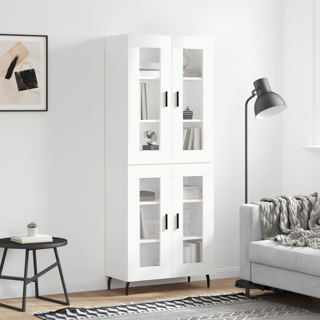Kumode, balta, 69,5x34x180cm, apstrādāta koksne