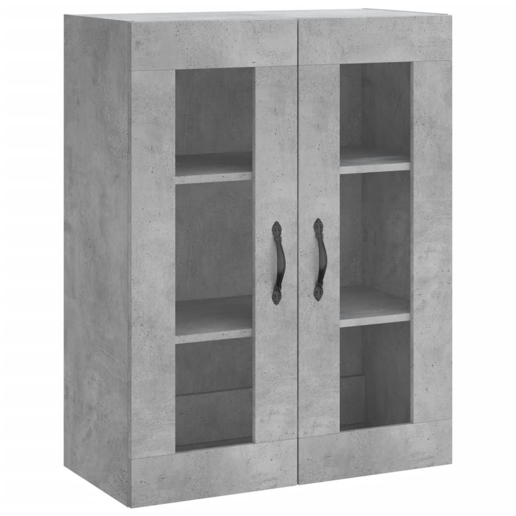 Kumode, betona pelēka, 69,5x34x180cm, apstrādāta koksne