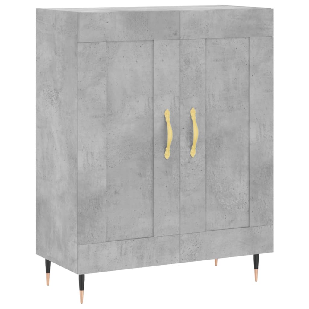Kumode, betona pelēka krāsa, 69,5x34x180cm, apstrādāta koksne