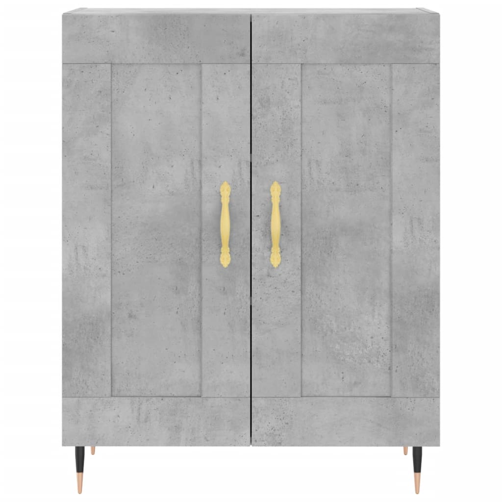 Komoda, betono pilkos spalvos, 69,5x34x180cm, apdirbta mediena