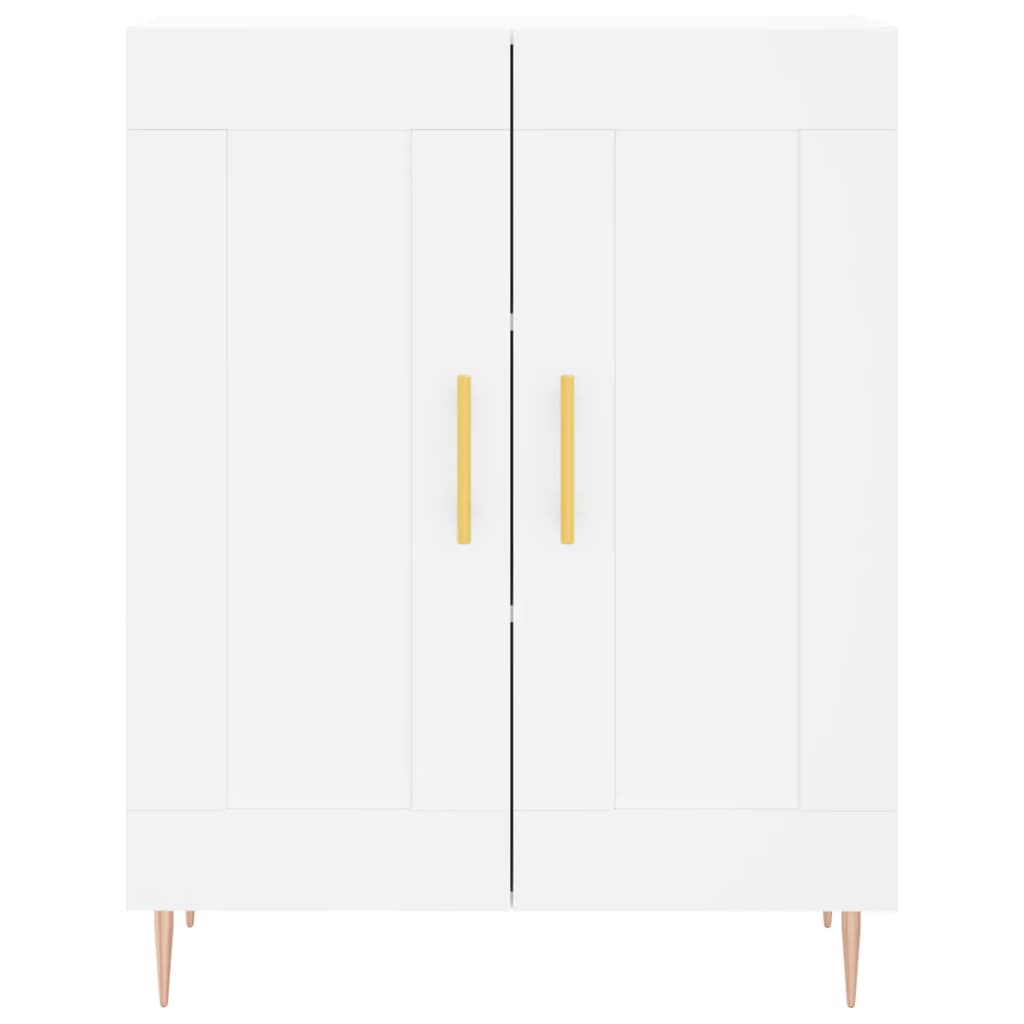 Komoda, baltos spalvos, 69,5x34x180cm, apdirbta mediena