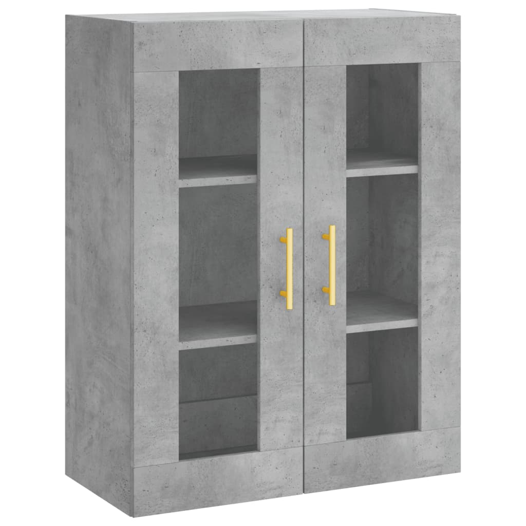 Chest of drawers, concrete grey, 69.5x34x180cm, engineered wood