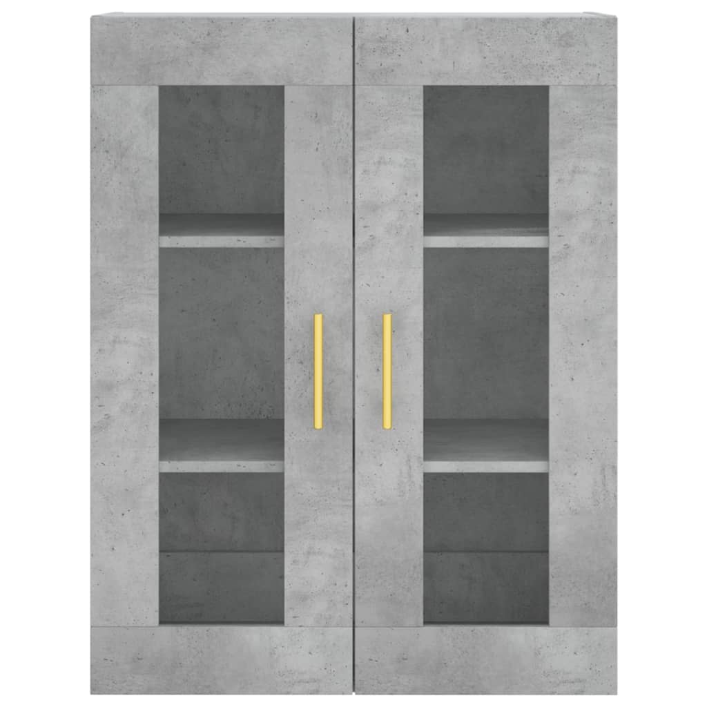 Chest of drawers, concrete grey, 69.5x34x180cm, engineered wood