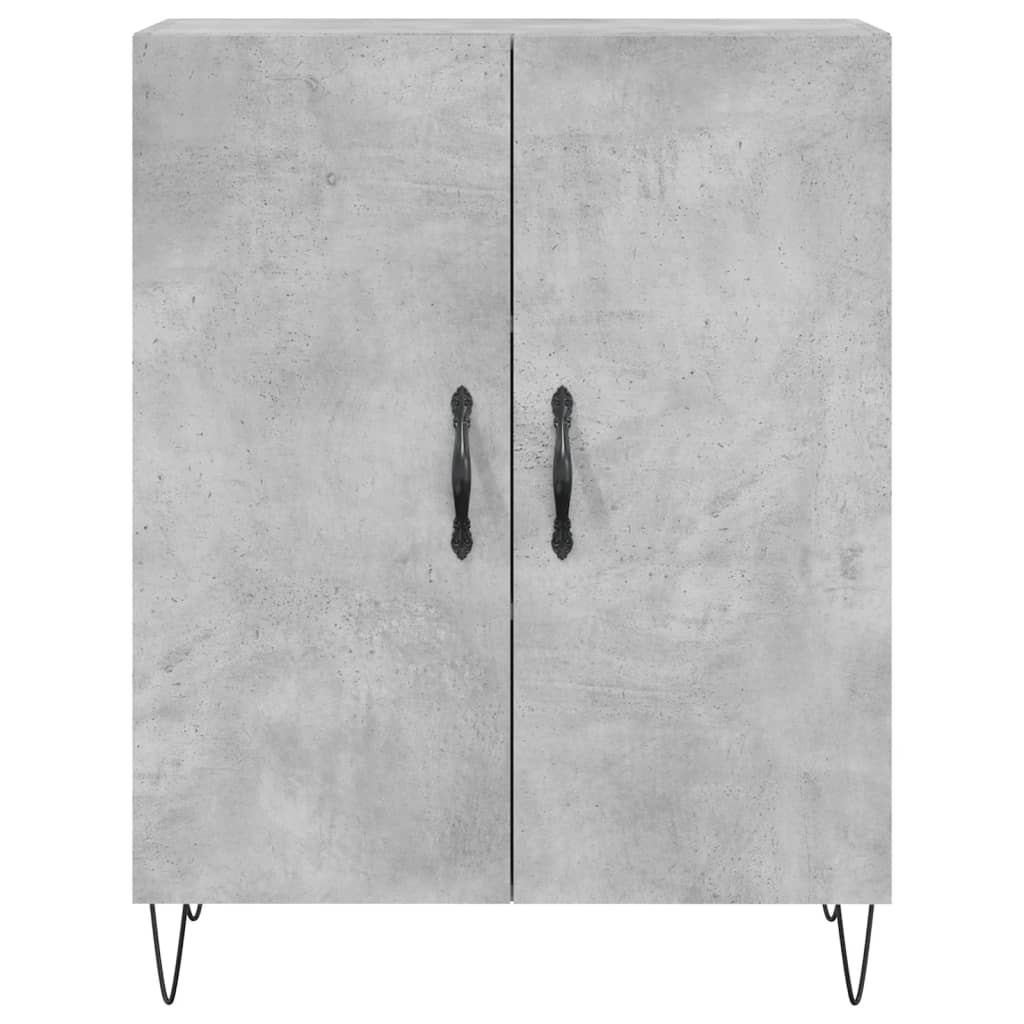 Komoda, betono pilkos spalvos, 69,5x34x180cm, apdirbta mediena