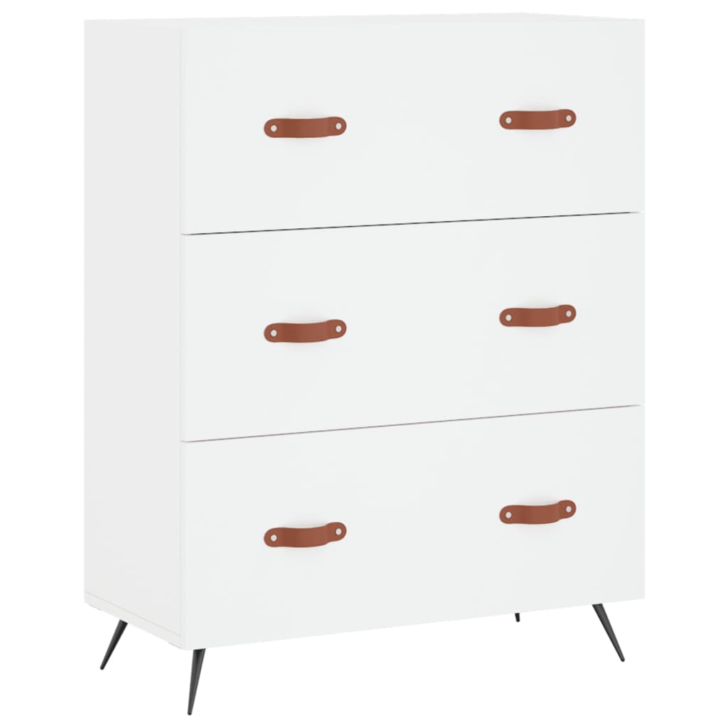 Kumode, balta, 69,5x34x180cm, apstrādāta koksne