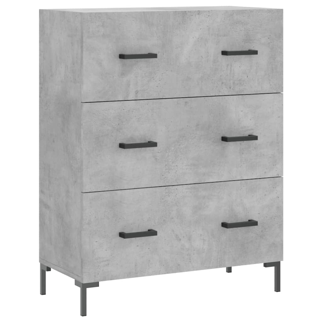 Kumode, betona pelēka krāsa, 69,5x34x180 cm, apstrādāta koksne