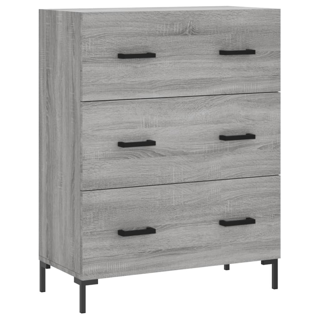 Kumode, pelēka ozola krāsā, 69,5x34x180cm, apstrādāta koksne