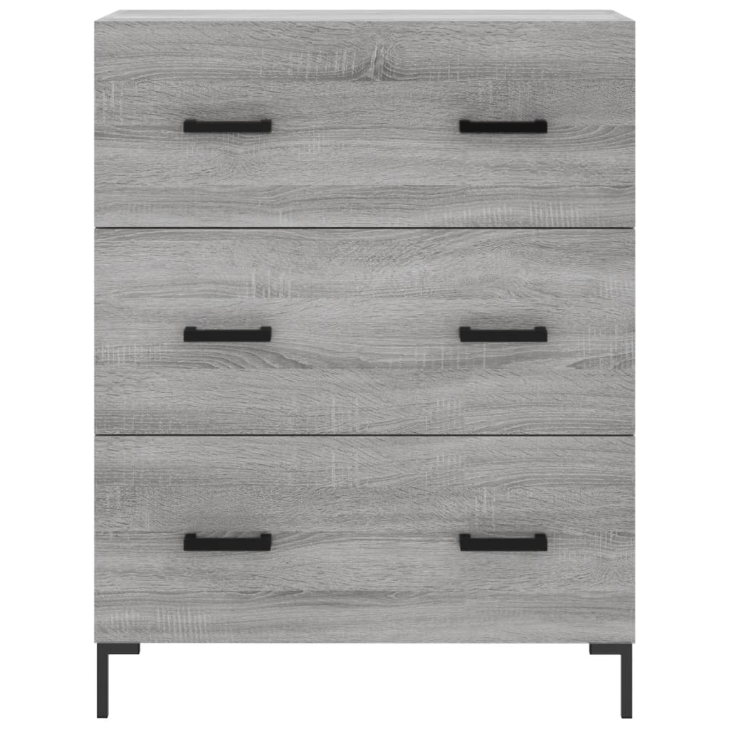 Kumode, pelēka ozola krāsā, 69,5x34x180cm, apstrādāta koksne