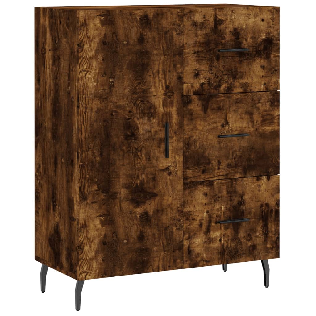 Kumode, dūmu ozola krāsa, 69,5x34x180cm, apstrādāta koksne