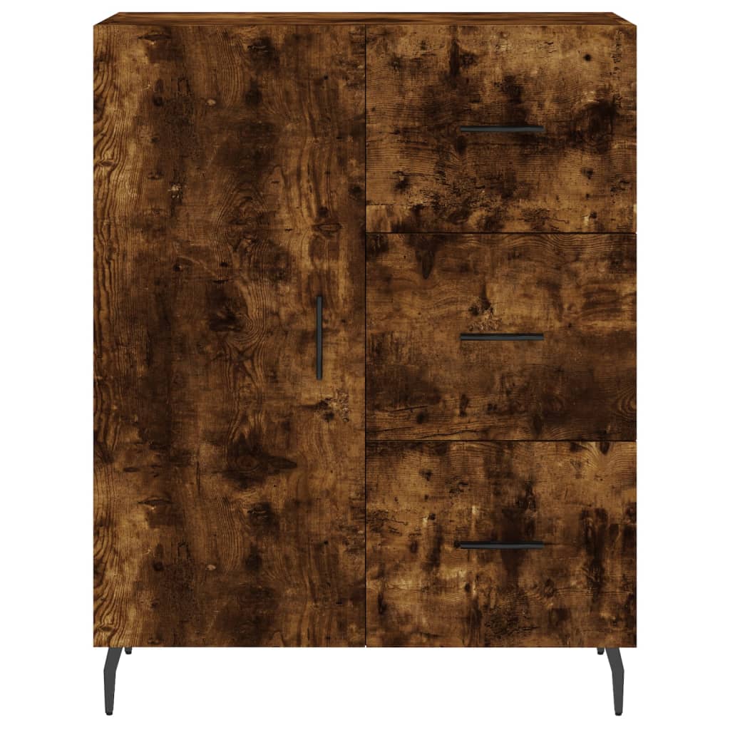 Kumode, dūmu ozola krāsa, 69,5x34x180cm, apstrādāta koksne