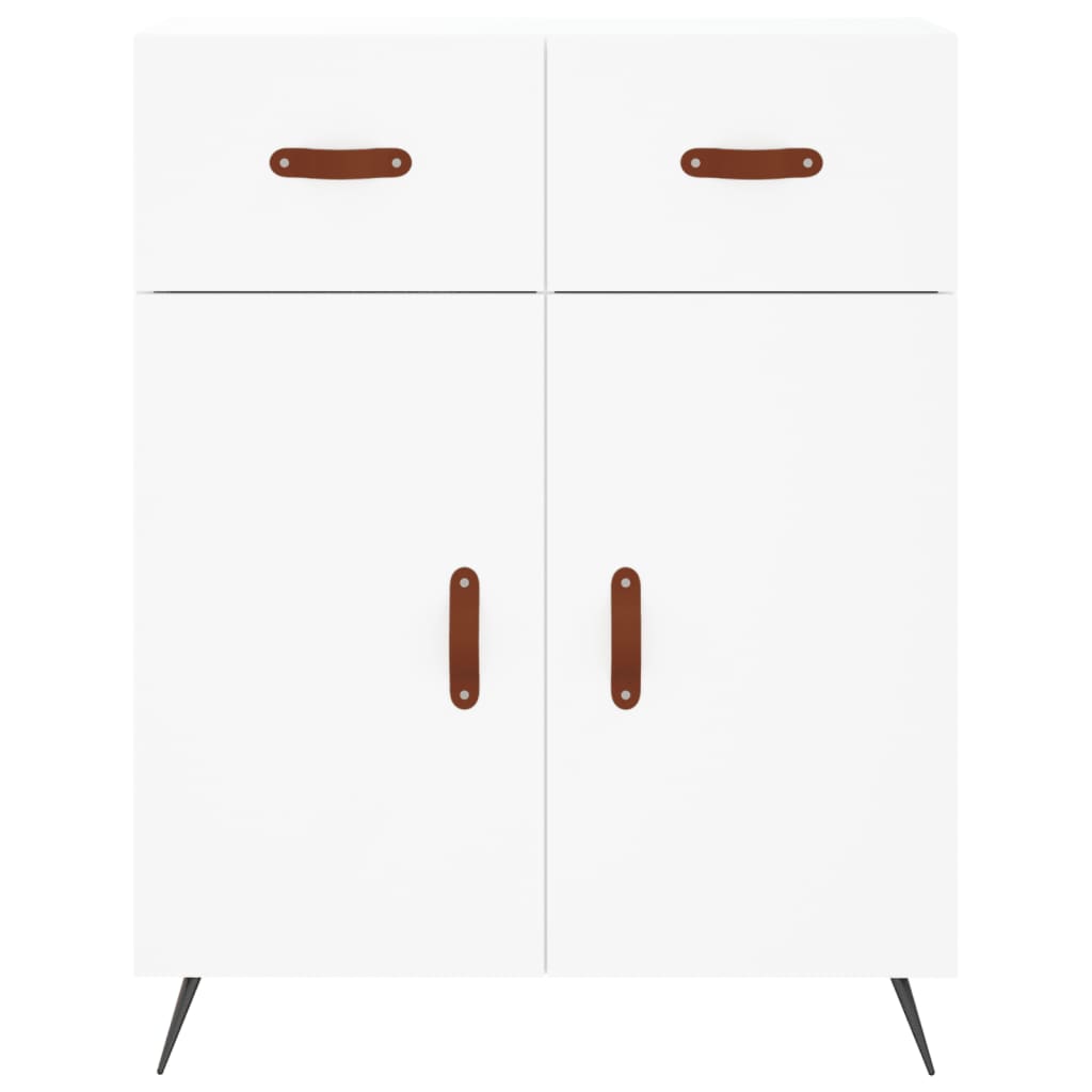 Chest of drawers, white, 69.5x34x180cm, engineered wood