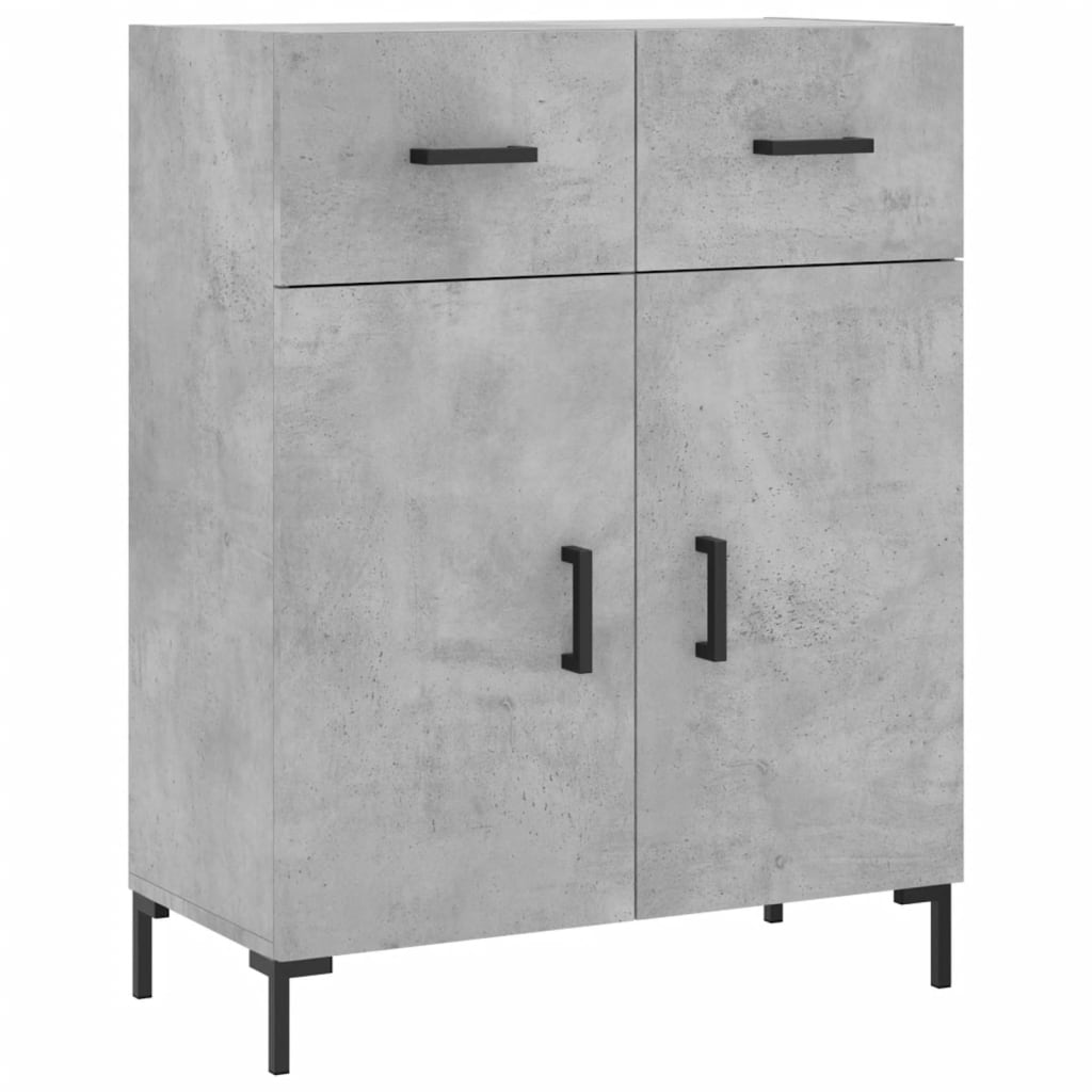 Kumode, betona pelēka krāsa, 69,5x34x180cm, apstrādāta koksne
