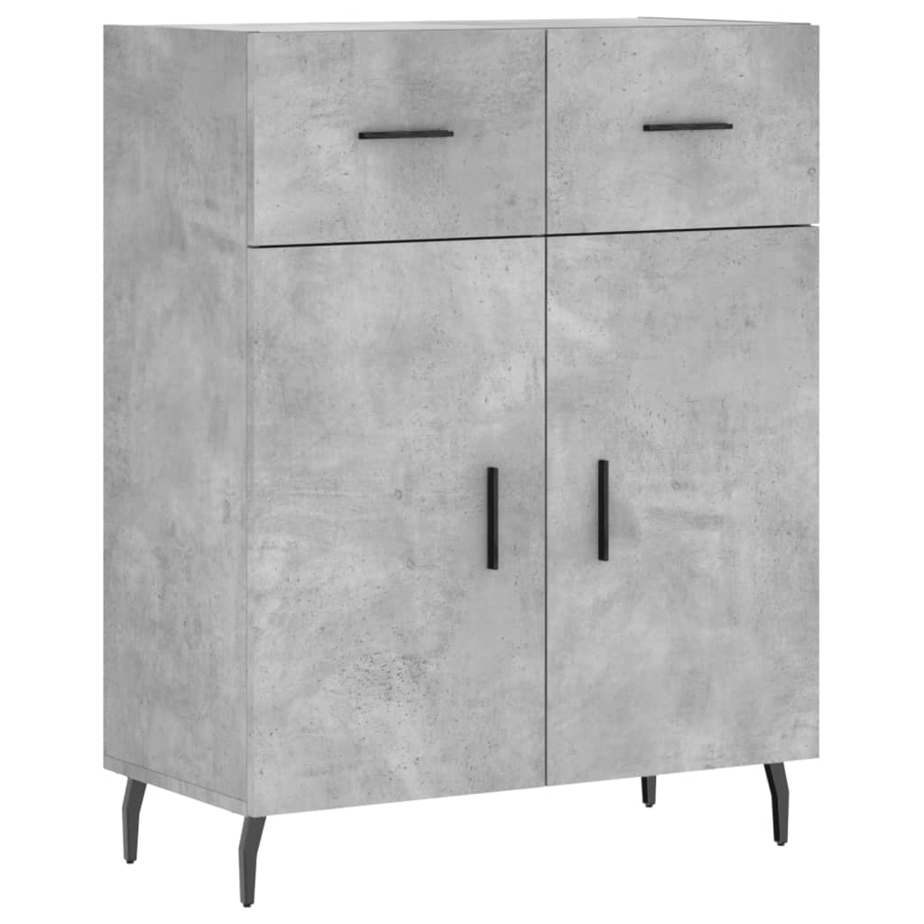 Komoda, betono pilkos spalvos, 69,5x34x180cm, apdirbta mediena