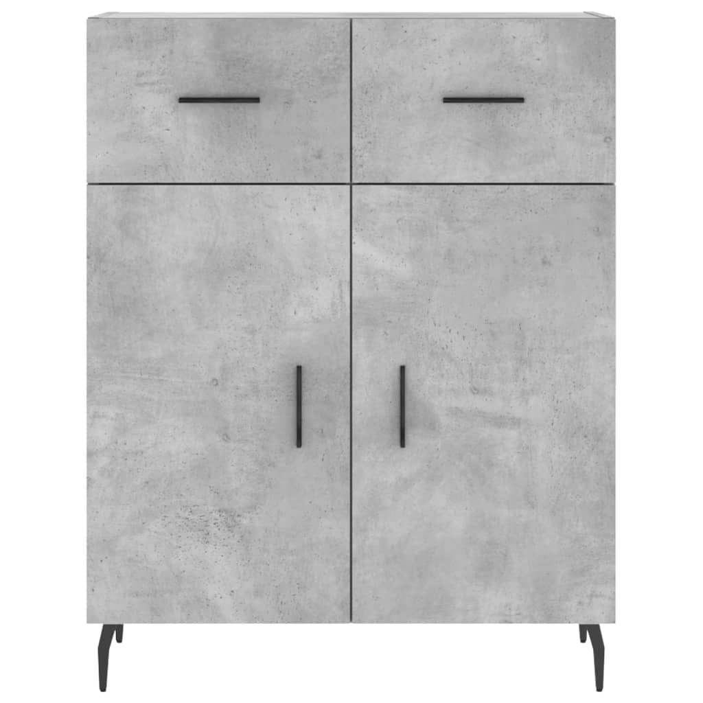 Komoda, betono pilkos spalvos, 69,5x34x180cm, apdirbta mediena