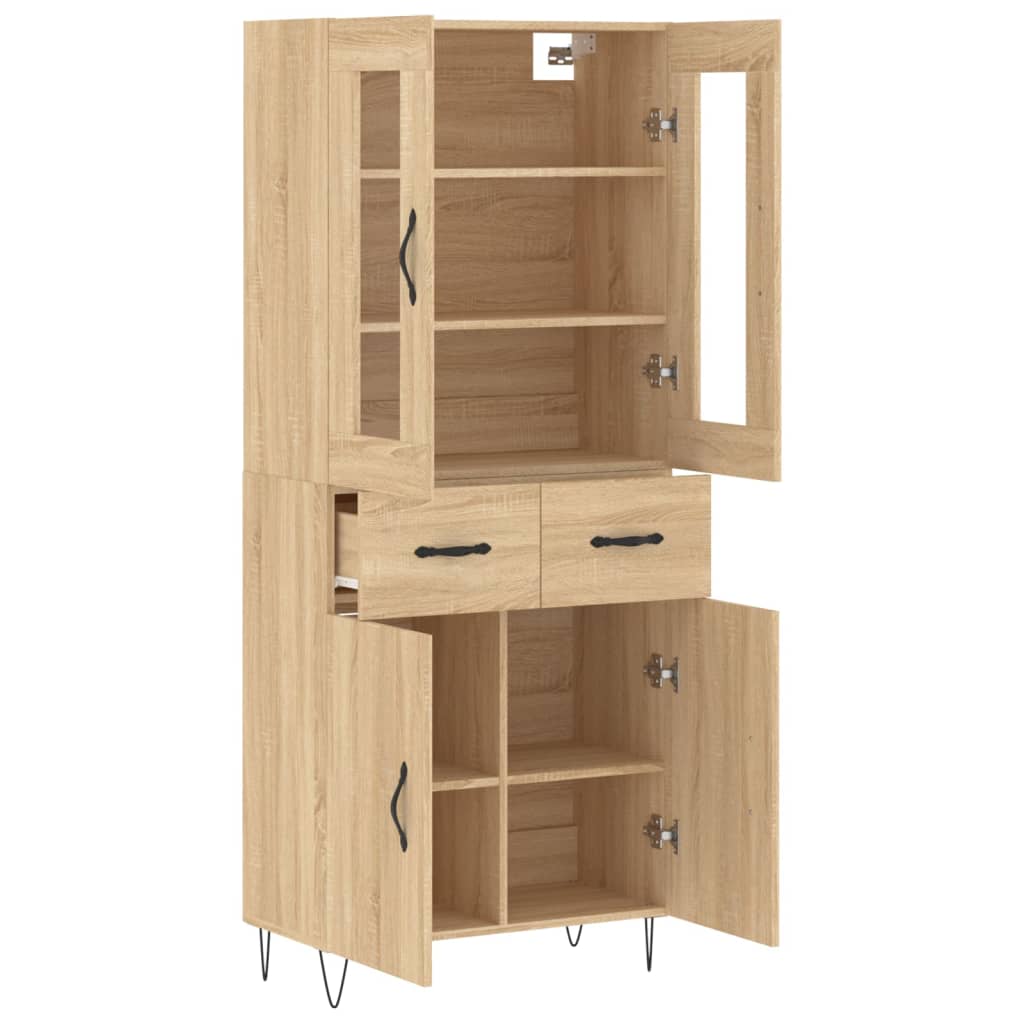 Chest of drawers, Sonoma oak, 69.5x34x180cm, engineered wood
