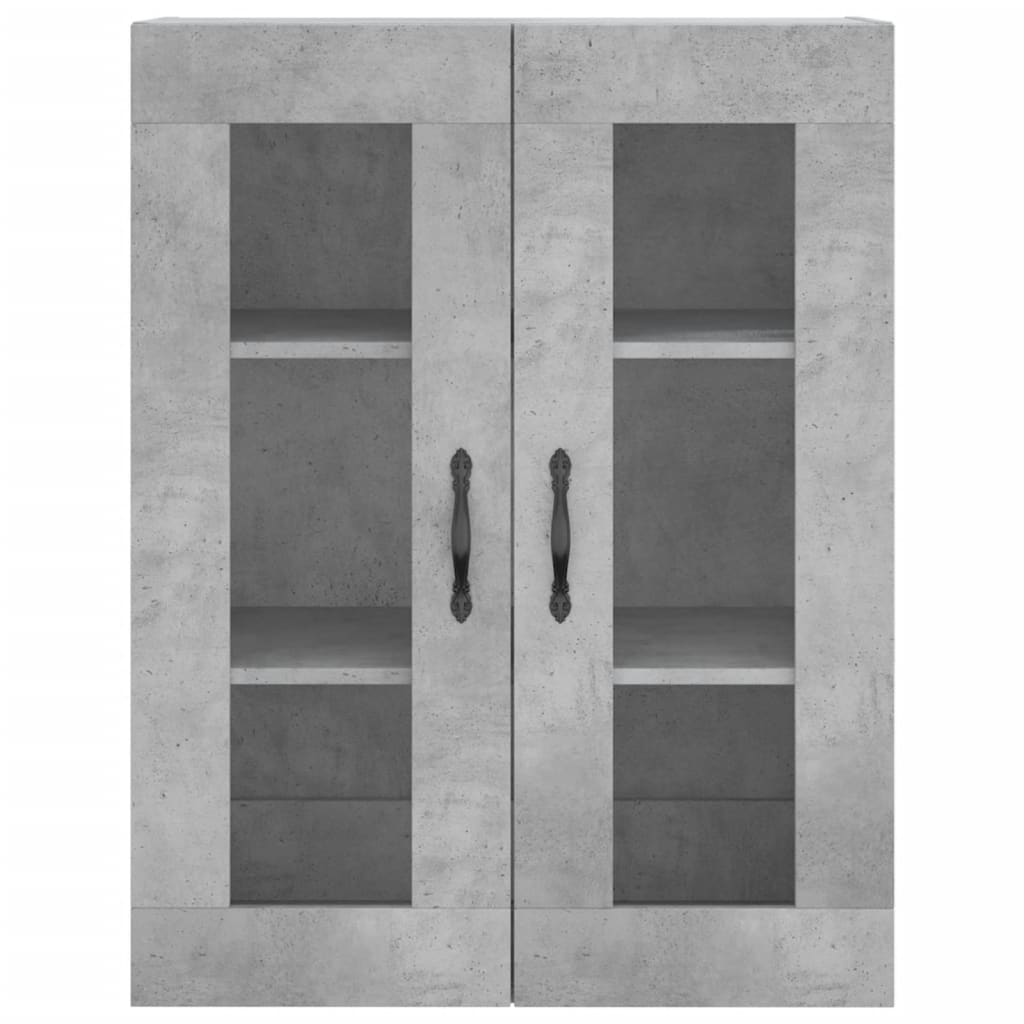 Chest of drawers, concrete grey, 69.5x34x180cm, engineered wood