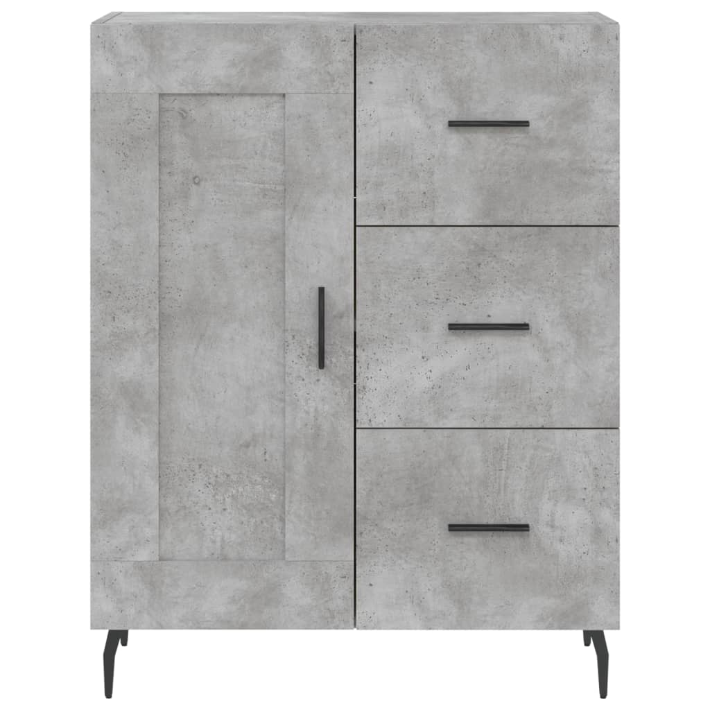 Komoda, betono pilkos spalvos, 69,5x34x180cm, apdirbta mediena
