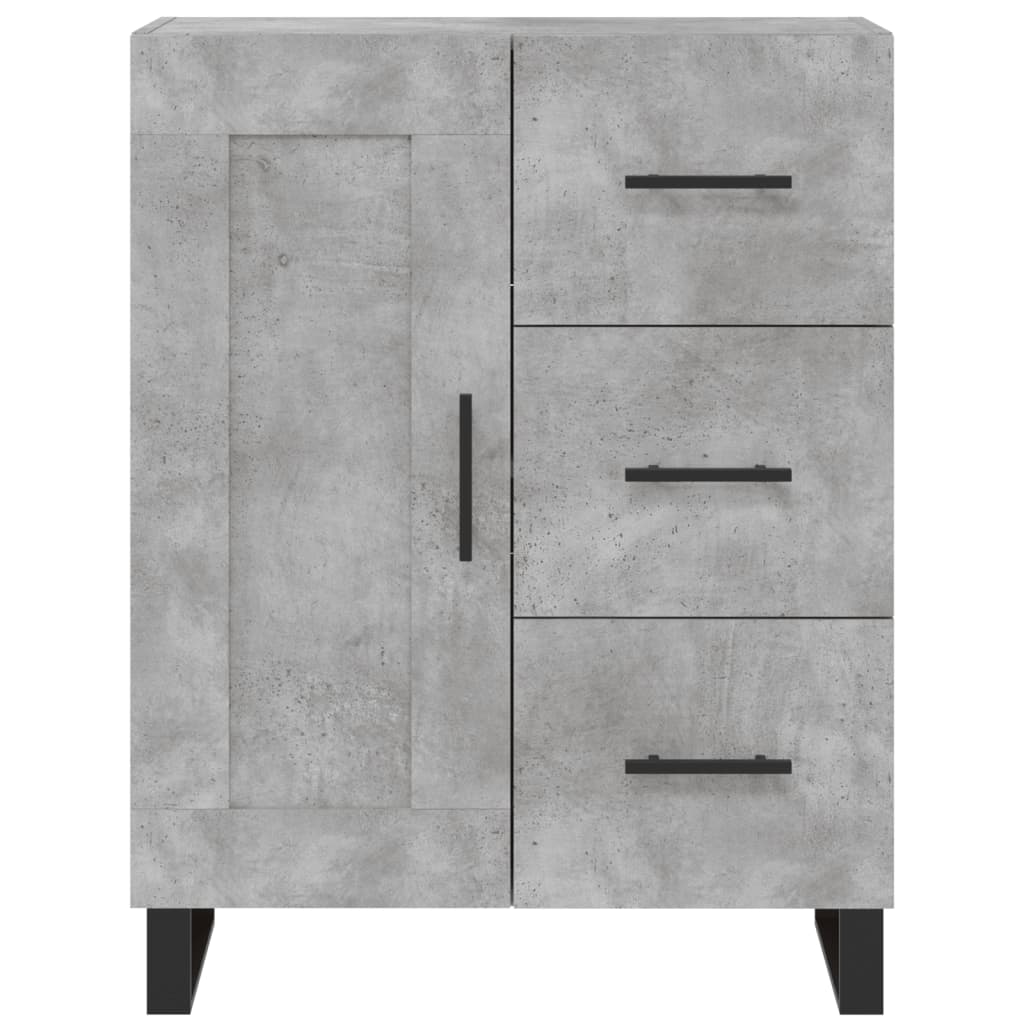 Komoda, betono pilkos spalvos, 69,5x34x180cm, apdirbta mediena