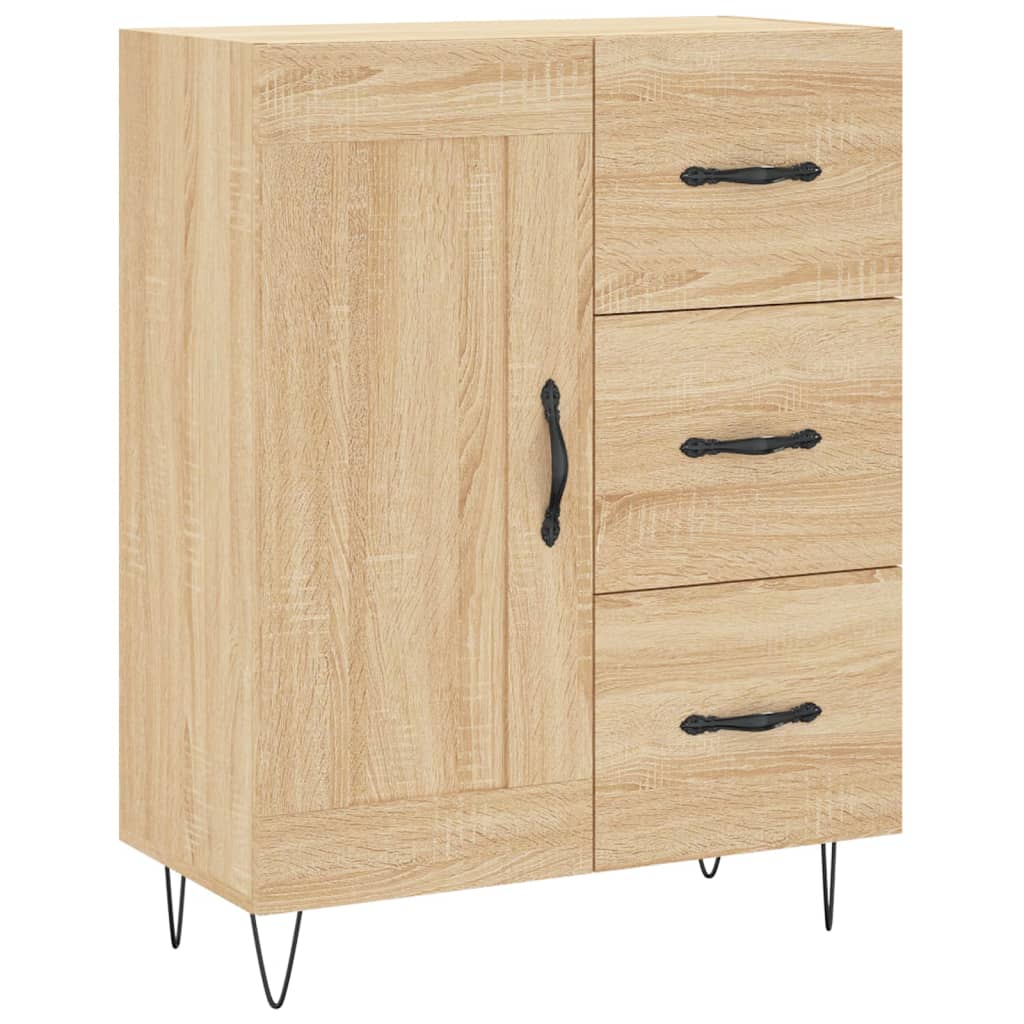Chest of drawers, Sonoma oak, 69.5x34x180cm, engineered wood