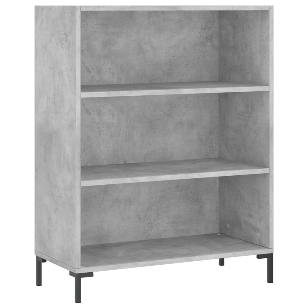 Chest of drawers, concrete grey, 69.5x34x180cm, engineered wood