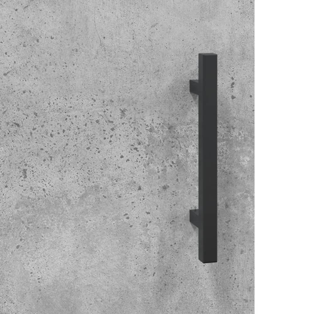 Kumode, betona pelēka, 69,5x34x180cm, apstrādāta koksne