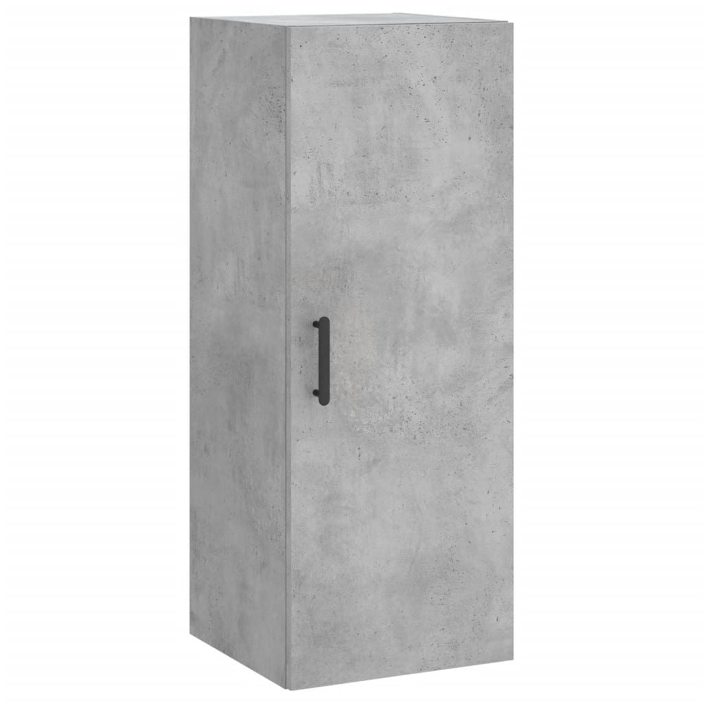 Kumode, betona pelēka krāsa, 34,5x34x180cm, apstrādāta koksne
