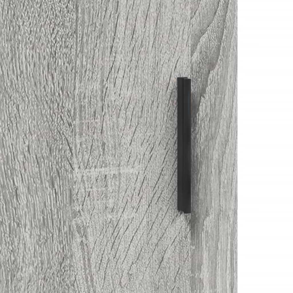 Chest of drawers, grey oak, 34.5x34x180cm, engineered wood