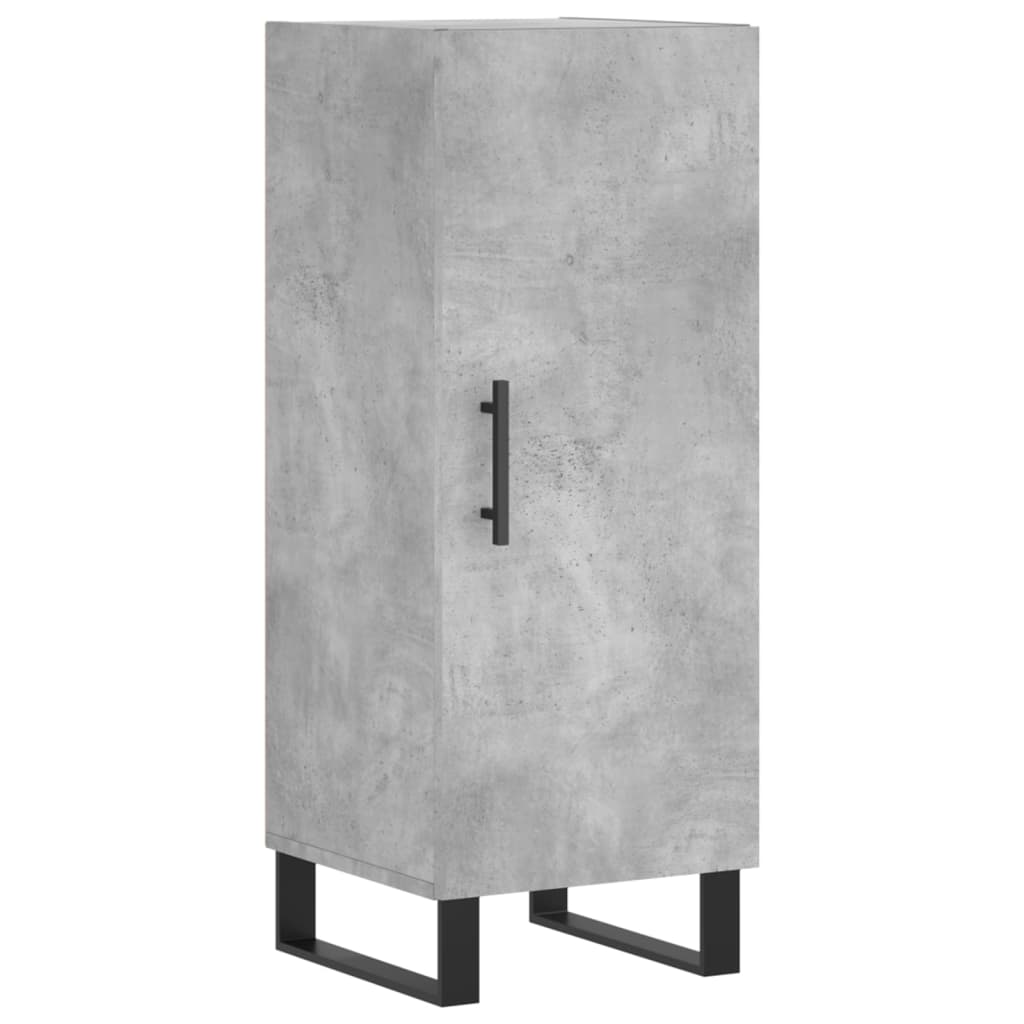 Chest of drawers, concrete grey, 34.5x34x180cm, engineered wood