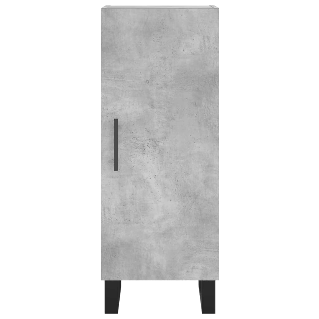 Chest of drawers, concrete grey, 34.5x34x180cm, engineered wood