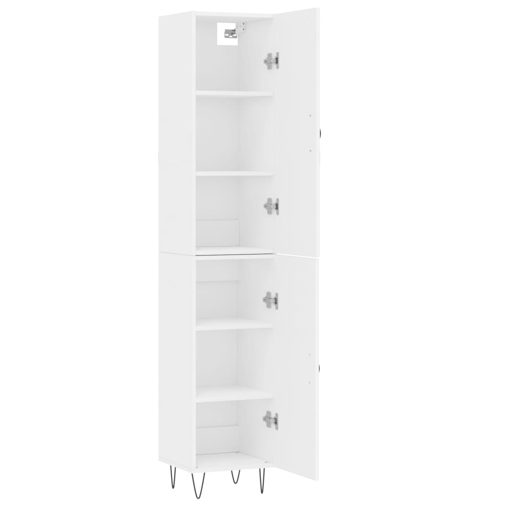 Chest of drawers, white, 34.5x34x180cm, engineered wood