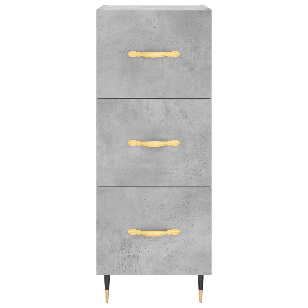 Kumode, betona pelēka krāsa, 34,5x34x180cm, apstrādāta koksne