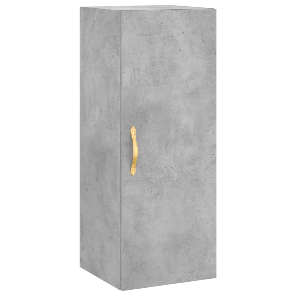 Kumode, betona pelēka krāsa, 34,5x34x180cm, apstrādāta koksne
