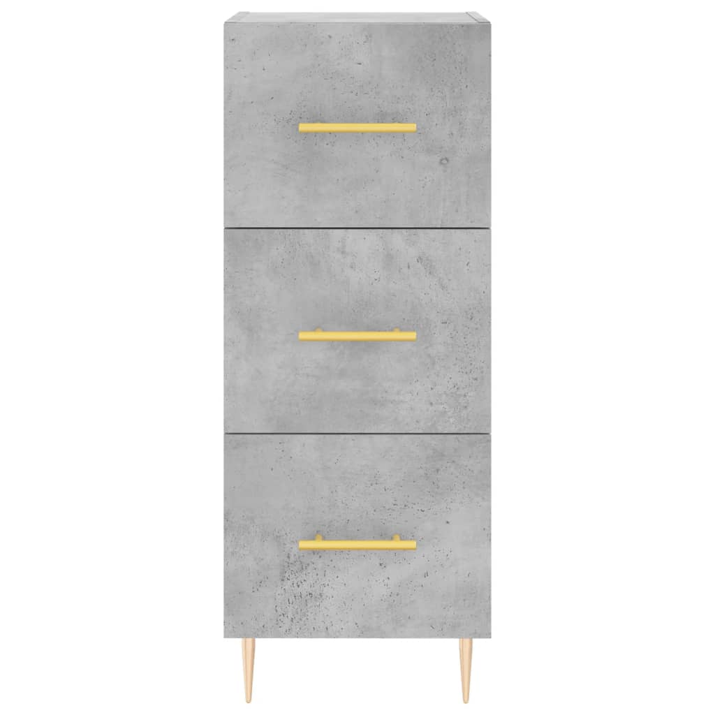 Komoda, betono pilkos spalvos, 34,5x34x180cm, apdirbta mediena