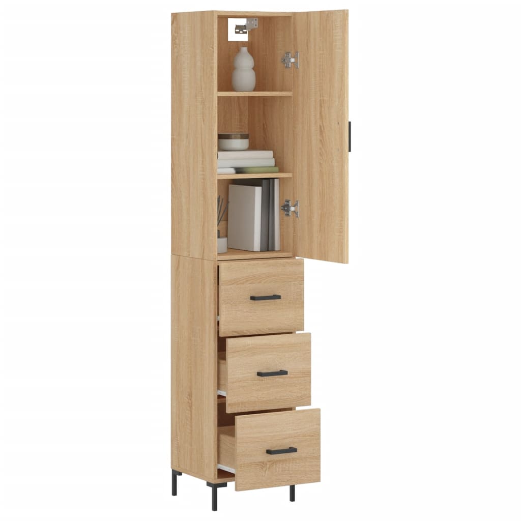 Chest of drawers, Sonoma oak, 34.5x34x180cm, engineered wood